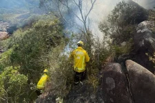 apos-tres-dias,-bombeiros-finalizam-combate-a-incendio-nos-campos-do-quiriri,-em-garuva