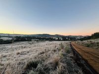 serra-de-sc-marca-4,6oc-em-amanhecer-com-campos-brancos-por-formacao-de-geada;-fotos