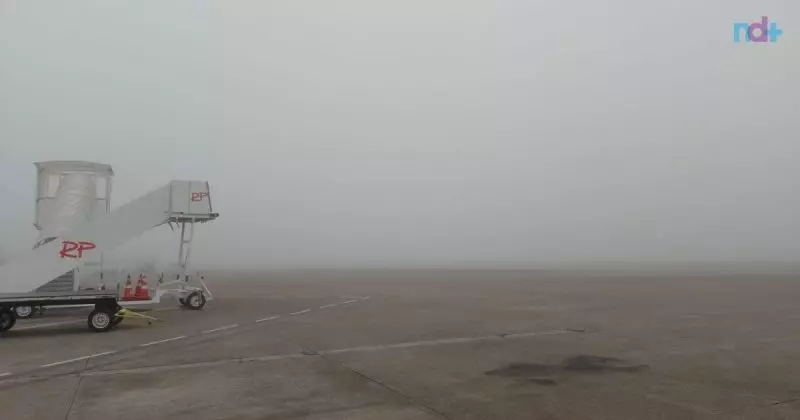 Imagem de nevoeiro no Aeroporto de Navegantes