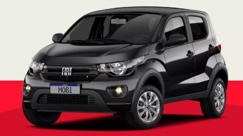 na imagem aparece Fiat Mobi carro ok equipado mais barato à venda no Brasil 