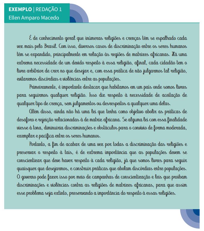 exemplo de redação do encceja ensino fundamental