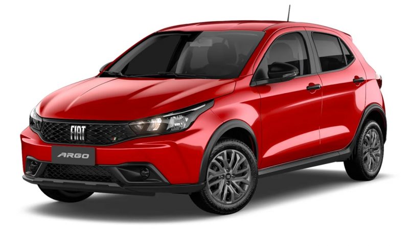 Fiat Argo Endurance3 na cor vermelha