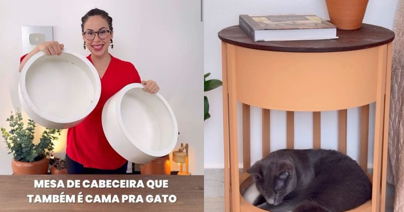 Móvel dois em um: aprenda a fazer mesa de cabeceira que também é cama para pet