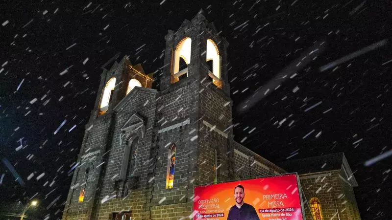 Neve em SC pode ocorrer novamente neste domingo na Serra catarinense