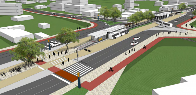 Projeto da Prefeitura de Florianópolis para estação de BRT que será instalada na cidade