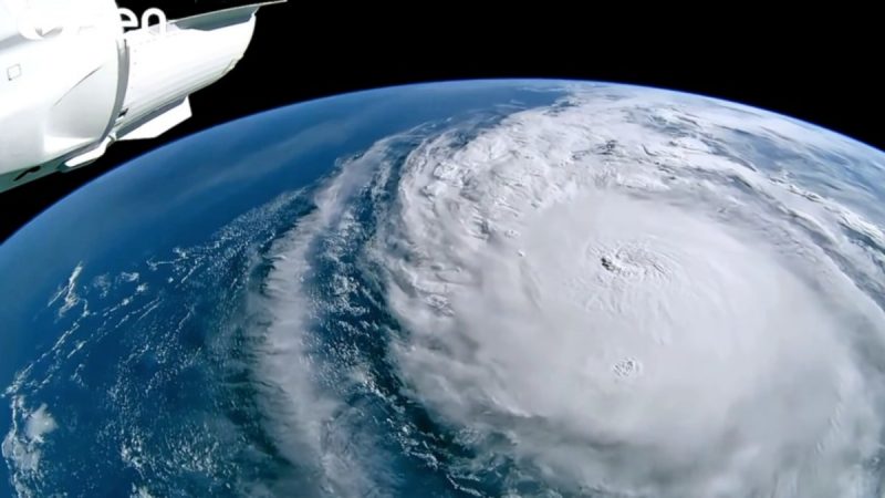 furacão milton visto do espaço 